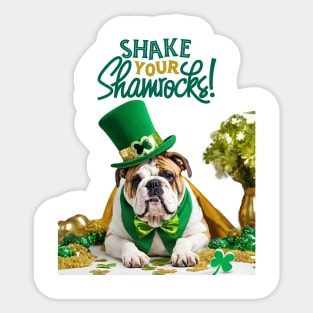 Happy St. Patrick's Day English Bulldog Sticker